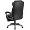 Emma and Oliver High Back Leather Executive Reclining Swivel Office Chair with Outer Lumbar Cushion and Arms
